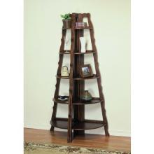 Powell Furniture Warm Cherry Large Corner Bookcase - Overpacked
