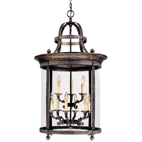 Luminous Lanterns Collection Hanging Lantern In French Bronze Finish - 9 Bulbs