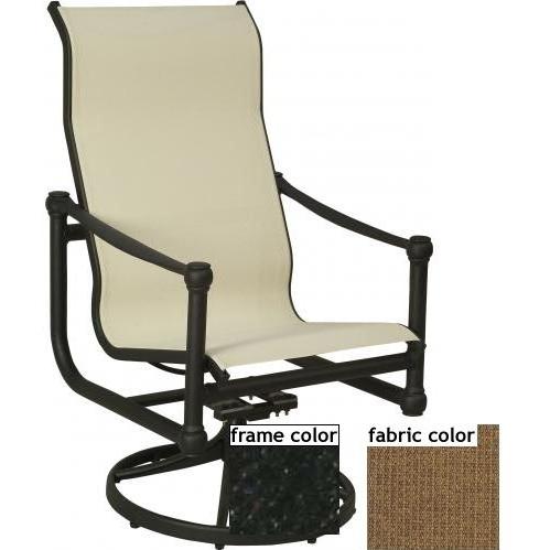 Suncoast Heritage Supreme Swivel Tilt Chair - Ebony Frame And Raku Fabric