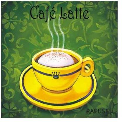 Caf Latte Poster Print