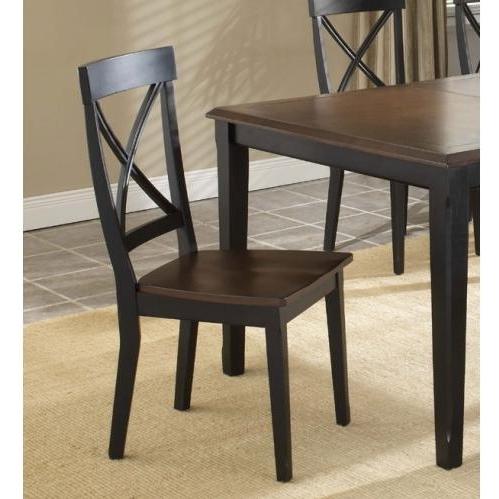 Hillsdale Englewood X-back Side Chair - Set Of 2 - Brown Cherry/rubbed Black - 4884-802