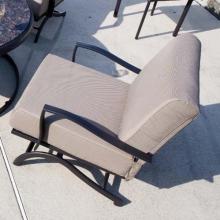 Alfresco Home Girotavolo Outdoor Spring Rocking Arm Chair With Cushion - Set Of 2