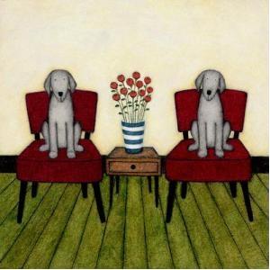 Two Dogs Poster Print