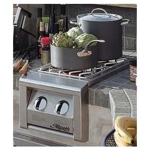 Alfresco Double Natural Gas Side Burner - Built-in