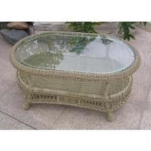 North Cape Montego Resin Wicker Coffee Table (with Glass Top) - Seagrass