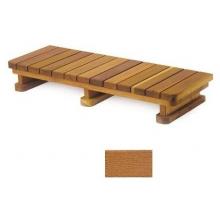 A&B Accessories Recycled Plastic Spa Steps: Single Tier Piano Key - 33 Inch Teak