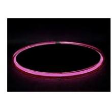 Neon Concepts 15 Inch Round Clear Top Serving Tray (Pink Neon / Disposable Battery)