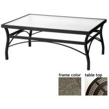 Sterling 32 X 48 Inch Aluminum Rectangle Cocktail Table - Aluminum Partial Pattern With Scavo Bronze Frame