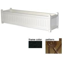 Eagle One Recycled Plastic 48 Inch Nantucket Planter Box Diamond Pattern - Black
