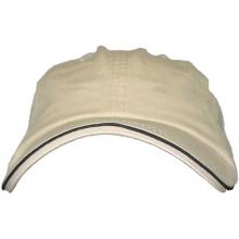 Port Authority Signature Double Piping Sandwich Bill Hat One Size Fits All - Stone/Black/White