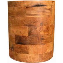 Groovy Stuff Round Bahamas Teak Wood Block Side Table