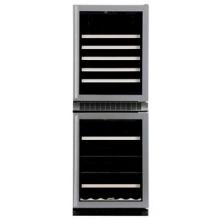 Marvel Luxury Beverage Center, 24 Inches X 68 Inches - Black Cabinet W/ Stainless Steel Finish, Glass Doors