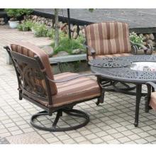 Alfresco Home Farfalla Cast Aluminum Outdoor Lounge Swivel Rocker Chair - Set Of 2
