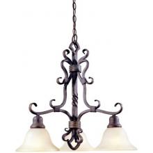 San Marino Collection Hanging Three Light Fixture In Antique Oak Finish - 3 Bulbs