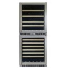 Marvel 2 Zone Beverage & Wine Cooler, Black Cabinet W/ Overlay Glass Door