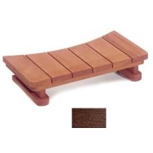 A&B Accessories Recycled Plastic Spa Steps: Single Tier Curved 34 Inch Mahogany