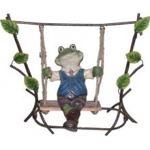 Alpine Statuary - Frogs Sitting In Hammock