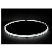 Neon Concepts 15 Inch Round Clear Top Serving Tray (White Neon / Disposable Battery)
