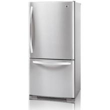 LG 22 Cuft Bottom Mount Refrigerator With Ice - Stainless Steel