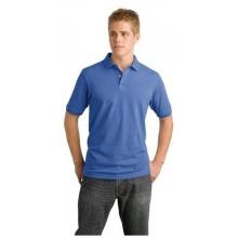 District Threads - Modern Pique Polo Shirt L - Ocean Blue