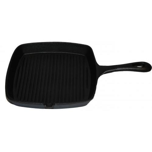 Cajun Cookware 9 Inch Seasoned Cast Iron Grill Pan