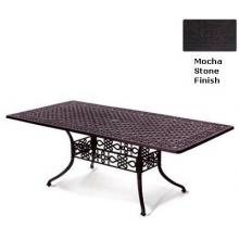 Meadow Decor Paragon 42 X 84 Cast Aluminum Rectangle Table Mocha Stone Finish