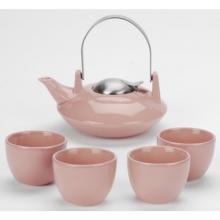 Old Dutch Pretty-In-Pink 5 Piece Stoneware Tea Set - 24 Oz.
