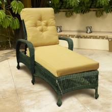 North Cape Port Royal Resin Wicker Single Adjustable Resin Wicker Chaise Lounge - Espresso