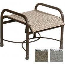 Barcelona Aluminum Sling Ottoman With Scavo Bronze Frame And A0109 Fabric