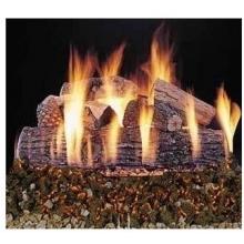 Rasmussen Gas Logs 15 Inch Lone Star Vented Natural Gas Log Set With Custom Pan Burner And Manual Safety Pilot