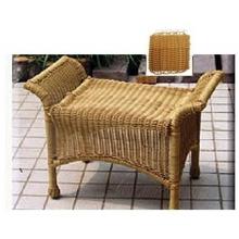 North Cape Naples Resin Wicker Ottoman - Honey