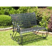 International Caravan Iron Scroll Double Rocker - Antique Black
