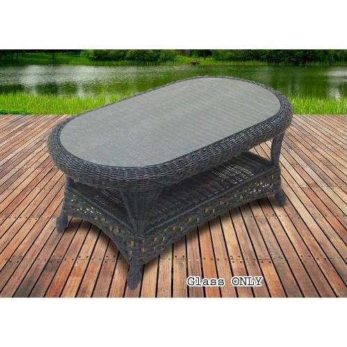 North Cape Augusta Resin Wicker Coffee Table Glass ONLY