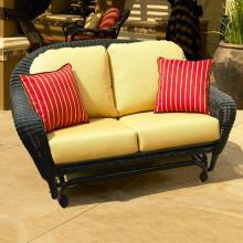 North Cape Port Royal Resin Wicker Double Glider - Espresso