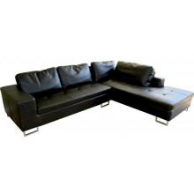 Skena Tufted Leather 2-pcs Sofa Set In Dark Brown
