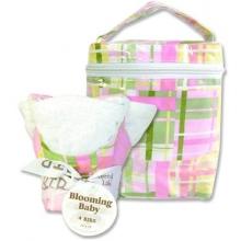 Nantucket Pink Bottle Bag And Bib Set