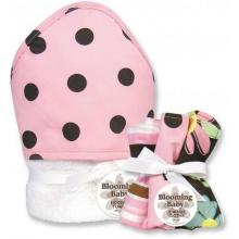 Maya Dot Hooded Towel And Wash Cloth Set