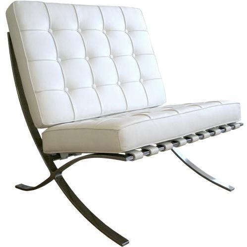 Tearlach Steel Frame Leather Chair In White.
