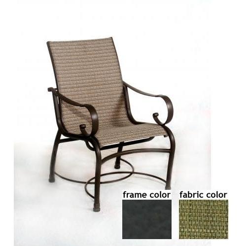 Barcelona Aluminum Low Back Sling Dining Chair With Night Sky Frame And B0808 Fabric by Casual Creations