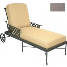 Windham Castings Savannah Casual Back Chaise Lounge Cushion , Sunset Stripe Mocha LX