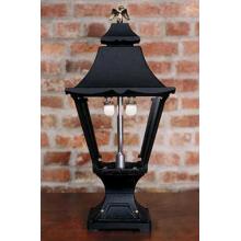 Gaslite America GL1900 Cast Aluminum Manual Ignition Natural Gas Light With Open Flame Burner And Pedestal Mount