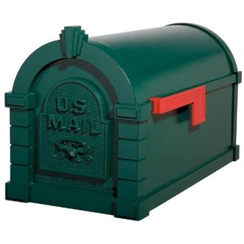 Original Keystone Series Mailbox - Forest Green W/ Red Flag