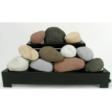 Rasmussen 24 Inch Calico ALTERNA Vent Free Natural Gas FireStones With Black Chassis And Variable Flame Remote