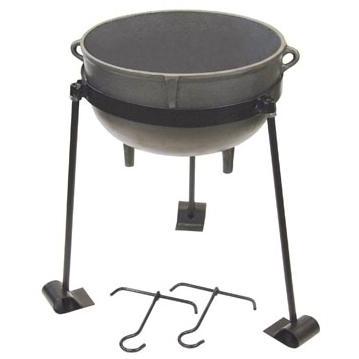 Bayou Classic 10 Gallon Cast Iron Jambalaya Pot And Stand