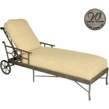 Windham Castings Provence Casual Back Chaise Lounge Frame Only, Sterling
