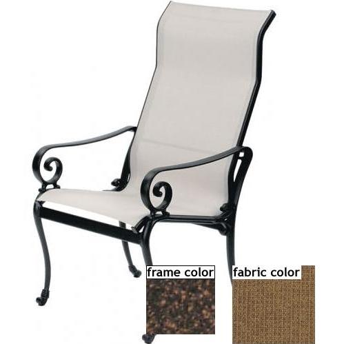 Suncoast Soleil Sling Supreme Dining Chair - Mahogany Frame And Raku Fabric