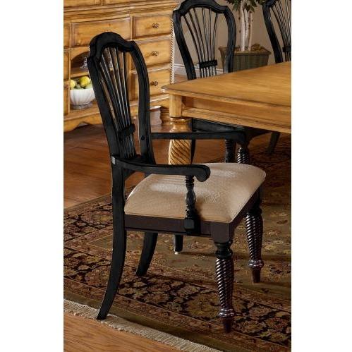 Hillsdale Wilshire Side Arm Chair- Set Of 2 - Rubbed Black - 4509-805