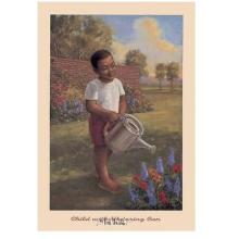 Child With Watering Can Poster Print
