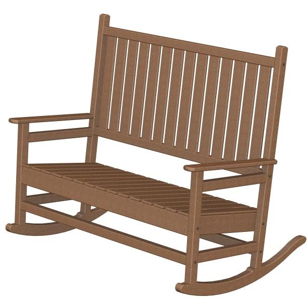Poly-Wood Recycled Plastic Wood Traditional Double Rocking Chair