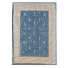 Capel Rugs Rectangle Finesse Bouquet Outdoor Rug, Blue - 1 Foot 11 Inches X 2 Feet 10 Inches